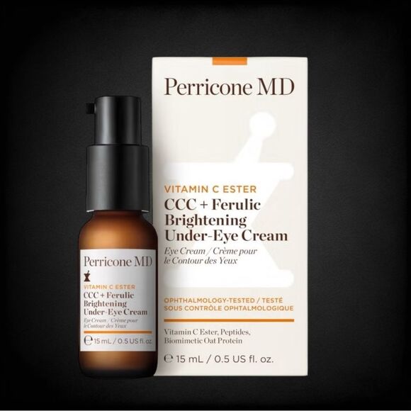 New Perricone MD Vitamin C Ester CCC+ Ferulic Brightening Under-Eye Cream 0.5 oz - Picture 1 of 7
